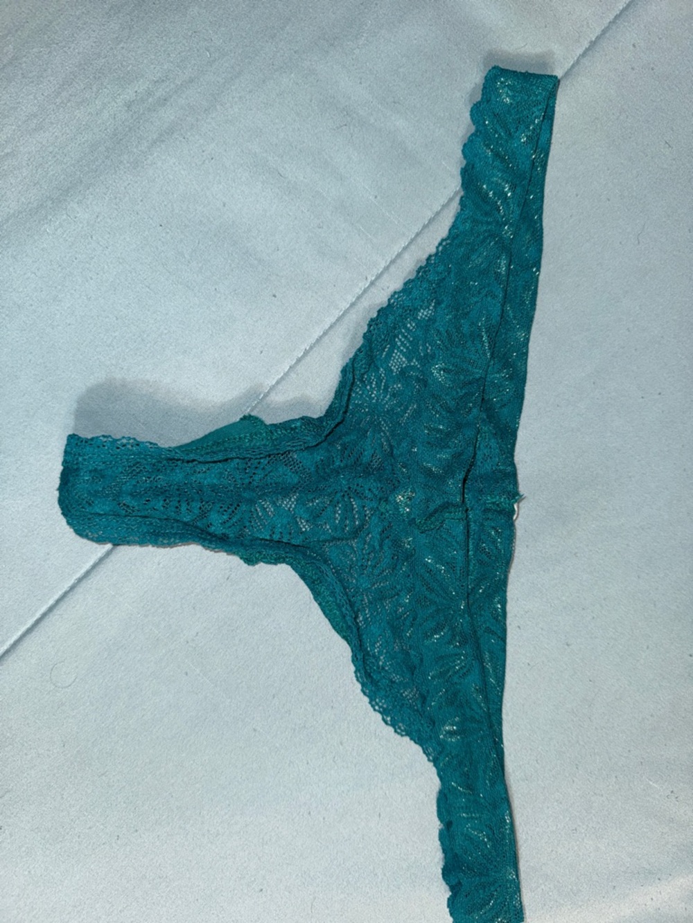 No Boundaries Teal Lace Thong Panty